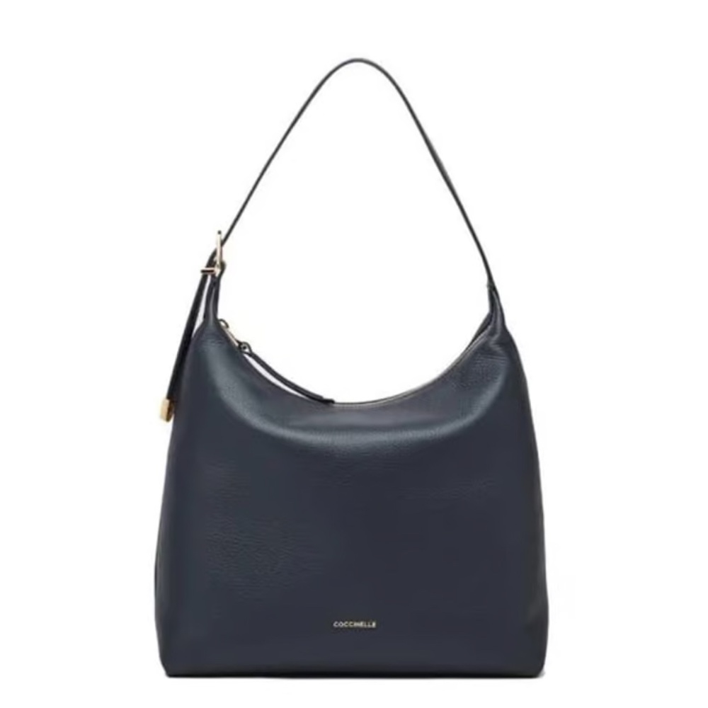 TREND HOBO LEATHER – Coccinelle Midnight Blue, Medium (Minimalist Italian